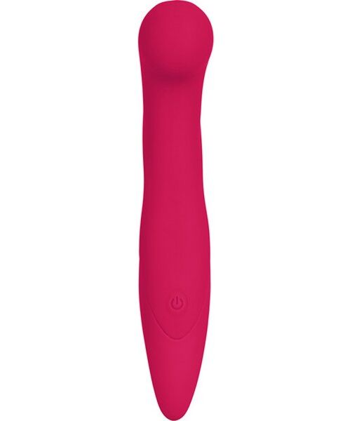 Red Calexotics Silhouette S12 vibrator with a curved shape