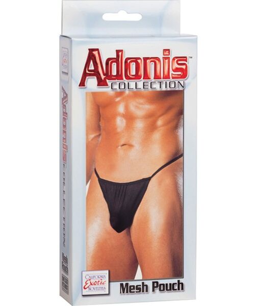 Calexotics Adonis Mesh Pouch men's thong in sheer black fabric