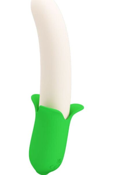 Pretty Love Banana Knight silicone vibrator in light green