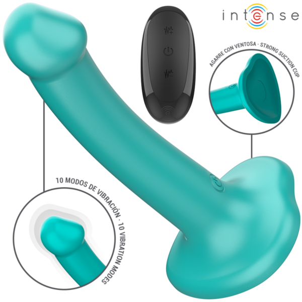 Intense Katie blue silicone vibrator with remote control