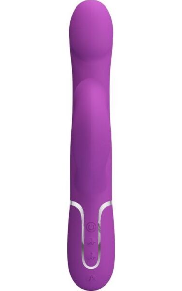Pretty Love BW-500012-3 silicone rabbit vibrator, with external arm and beads