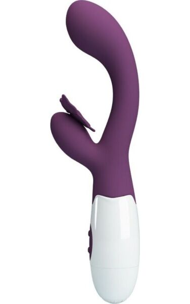 Purple Pretty Love Butterfly Kiss rabbit vibrator with a butterfly-shaped clitoral arm