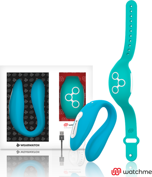 Wearwatch WatchMe Dual U-shaped couples vibrator with its WatchMe watch