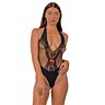 Body Lace by LJ Deep V Teddy with Bow