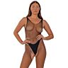 Bodystocking Lace Fishnet Crotchless Design