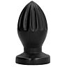 Anal Plug ALL BLACK 12 CM with Deep Grooves