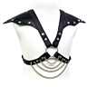 Leather Body Metal Harness for Men with Adjustable Straps