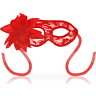 Venetian Mask OHMAMA with Lace and Red Flower