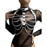 Chest Harness Sublime Fetish 953737 with Rings and Chains