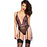 Crotchless Bodysuit CHILIROSE CR 4721 with Garter Straps