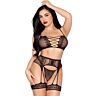 Lingerie Set Leg Avenue 89359 with Polka Dot Mesh