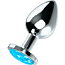 Anal Plug OHMAMA with Blue Crystal