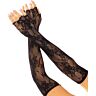 Fingerless Floral Gloves by Leg Avenue - Seamless Style