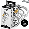 Penis Cage Addicted Toys Silver Lock Size S