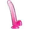 Dildo King Cock Clear 20.3 cm with Testicles