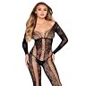 Bodystocking Leg Avenue 89369 Stretchy Lace and Fishnet