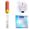 Discreet travel kit with bullet vibrator and lubricant