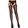 Leg Avenue Back-Seam Net Stockings with Garter
