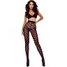 Crotchless Stockings Passion TIOPEN 024 with Square Pattern