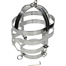 BDSM Hood Metal Hard Mask with Toy Insertion Feature
