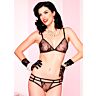 Lingerie Set Leg Avenue Elegant S/M with Semi-Transparent Bra