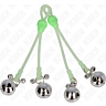 Nipple Clamps KINK Luminous Skull with Adjustable Sound Bells