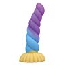 Dildo Power Monsters Unicorn Tricolor Fantasy 22 cm with Suction Base