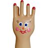 Novelty Condom CONDOMERIE Big Happy Hand XL - Hand-painted