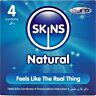SKINS Natural Condoms 4-Pack with Extra Lubrication