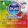 SKINS Multi Flavours Premium Condoms Pack 4 - Fun Flavours