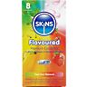 Skins Multi Flavours Condoms Pack of 8 with Extra Lubrication