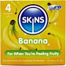 SKINS Banana Premium Condoms Pack of 4 with Vanilla Scent