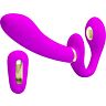 Vibrator Pretty Love Thunderbird Double Strap-On Remote Control
