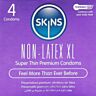 Condoms SKINS XL Non-Latex Pack of 4 with Natural Feel