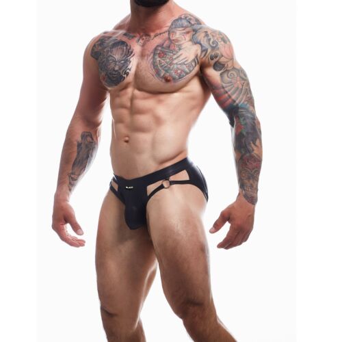 Men's Sexy Underwear C4M Dungeon Black Leatherette Jockstrap
