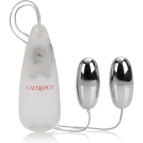 Vibrators CALEXOTICS Vibrating Bullets Silver Duo for Stimulation