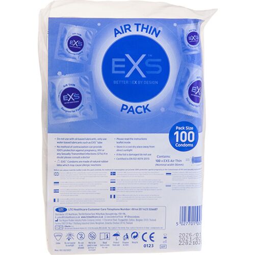 Condoms Exs Air Thin 100's - Ultra Thin Design