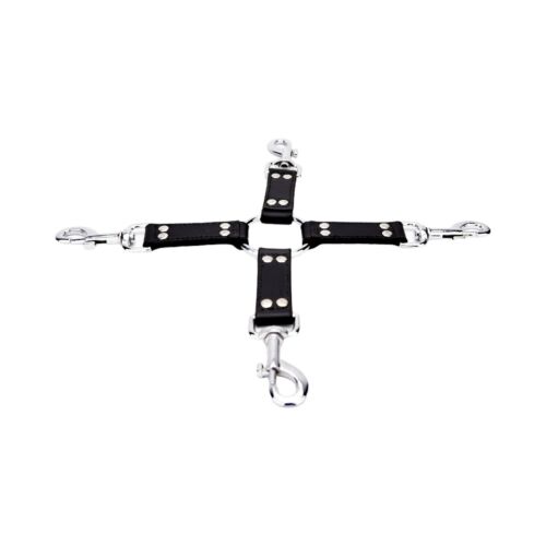 Restraints Bound Leather 4 Way Hog Tie with Sturdy Straps