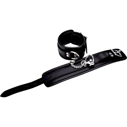 BOUND Leather Wrist Restraints with Detachable Double-Trigger Chain