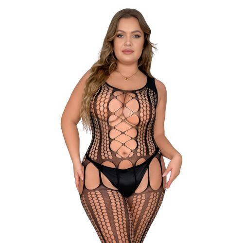 Bodystocking Lace by LJ Plus Size Up Suspender