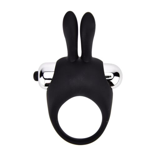 Cock Ring Loving Joy Silicone Vibrating Rabbit with Clitoral Stimulator