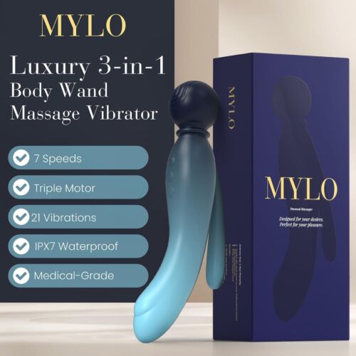 Wand Vibrator MYLO 3-in-1 Body Massager with Waterproof Feature