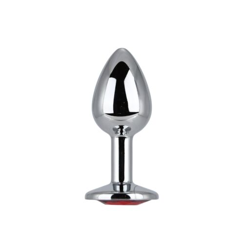 Butt Plug Toosh Small Stone With Jewelled Base Rojo