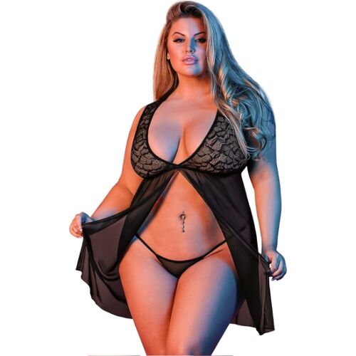 Lingerie FLY AWAY BABY DOLL & G BLACK L/XL