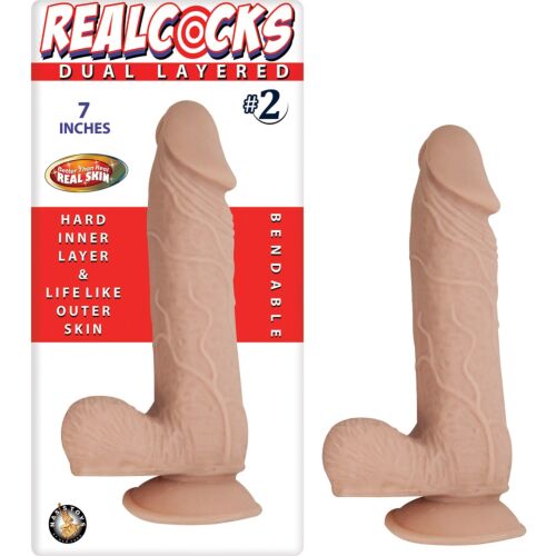 Nasstoys RealCocks Dual Layer Bendable Dildo 7 Inch