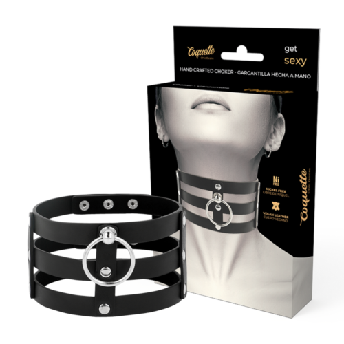 Bondage Choker Coquette Chic Desire - Adjustable Vegan Leather