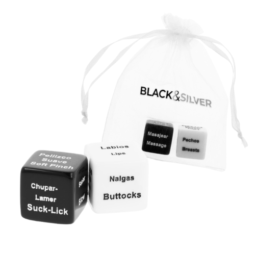 Couples Dice BLACK&SILVER Colour‑coded Set