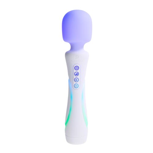 Vibrating Wand Paradise Pleasure Products The Wand with RGB Lighting