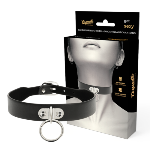 Bondage Accessory Coquette Chic Desire Vegan Leather Collar, Fetish