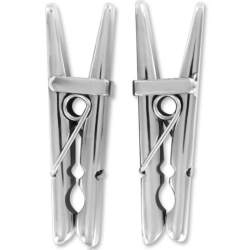 Nipple Clamps Metal Hard - Strong Tension Clothespin Design